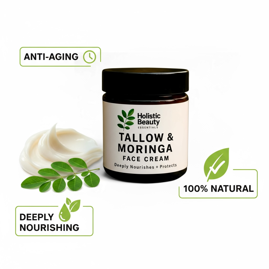 Tallow Face Cream for Sensitive Skin | Natural Hydrating Moisturizer