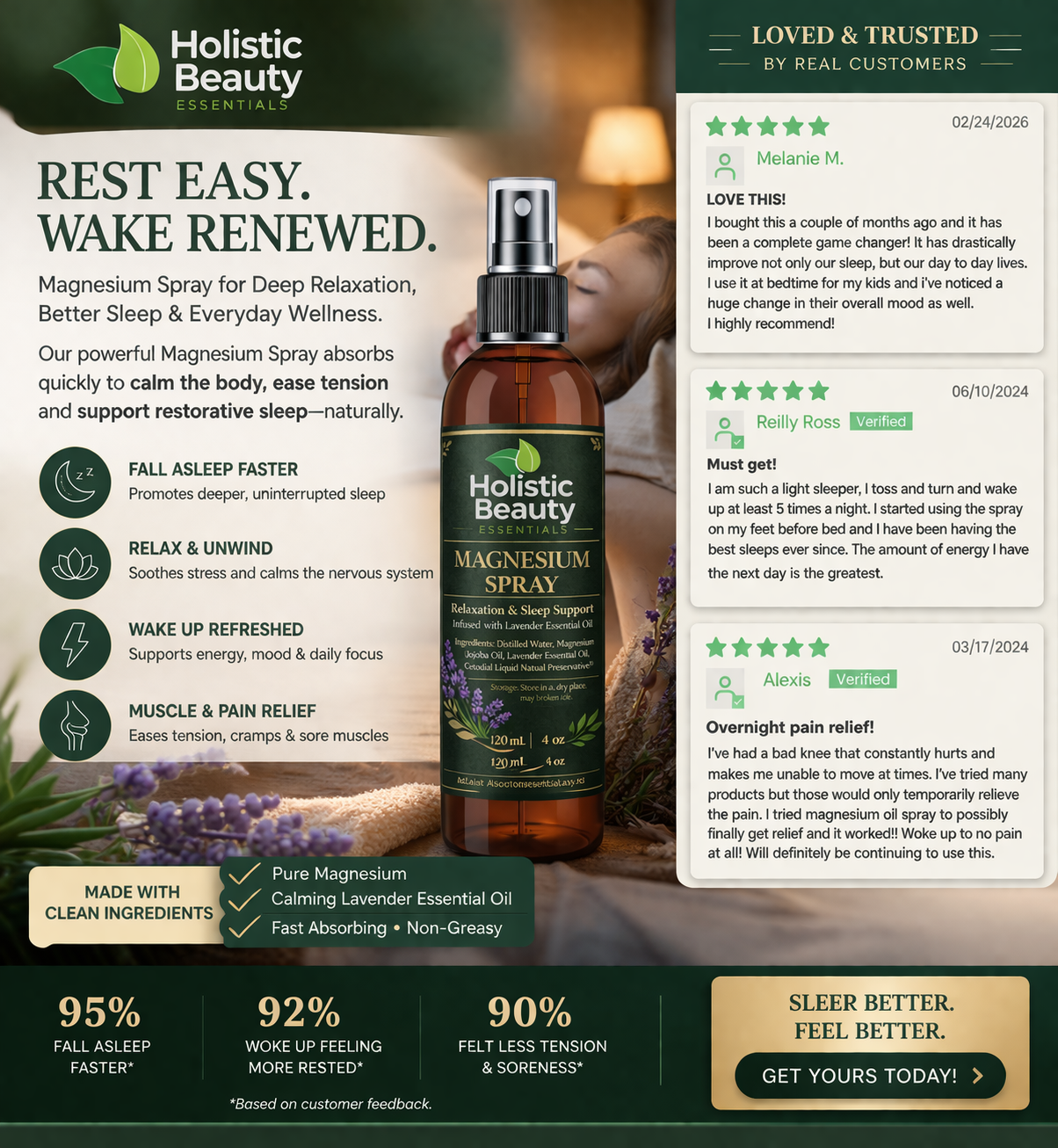 Magnesium Oil Spray for Sleep | Relaxing & Restful Nights