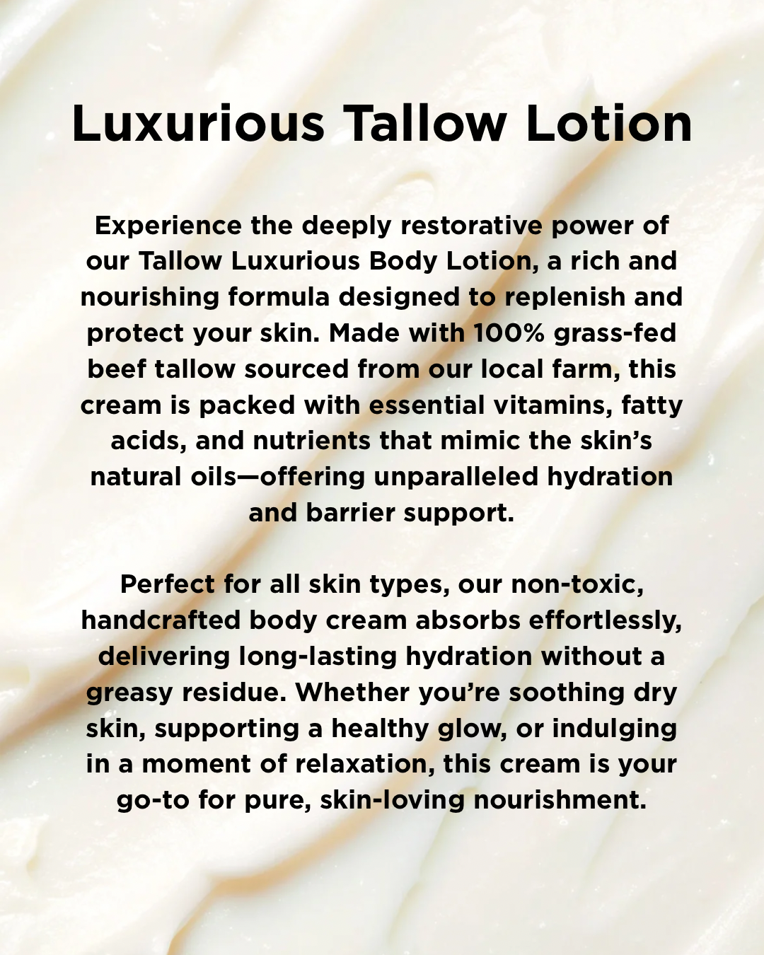 Tallow Body Lotion | Deep Moisture & Smooth Skin Care