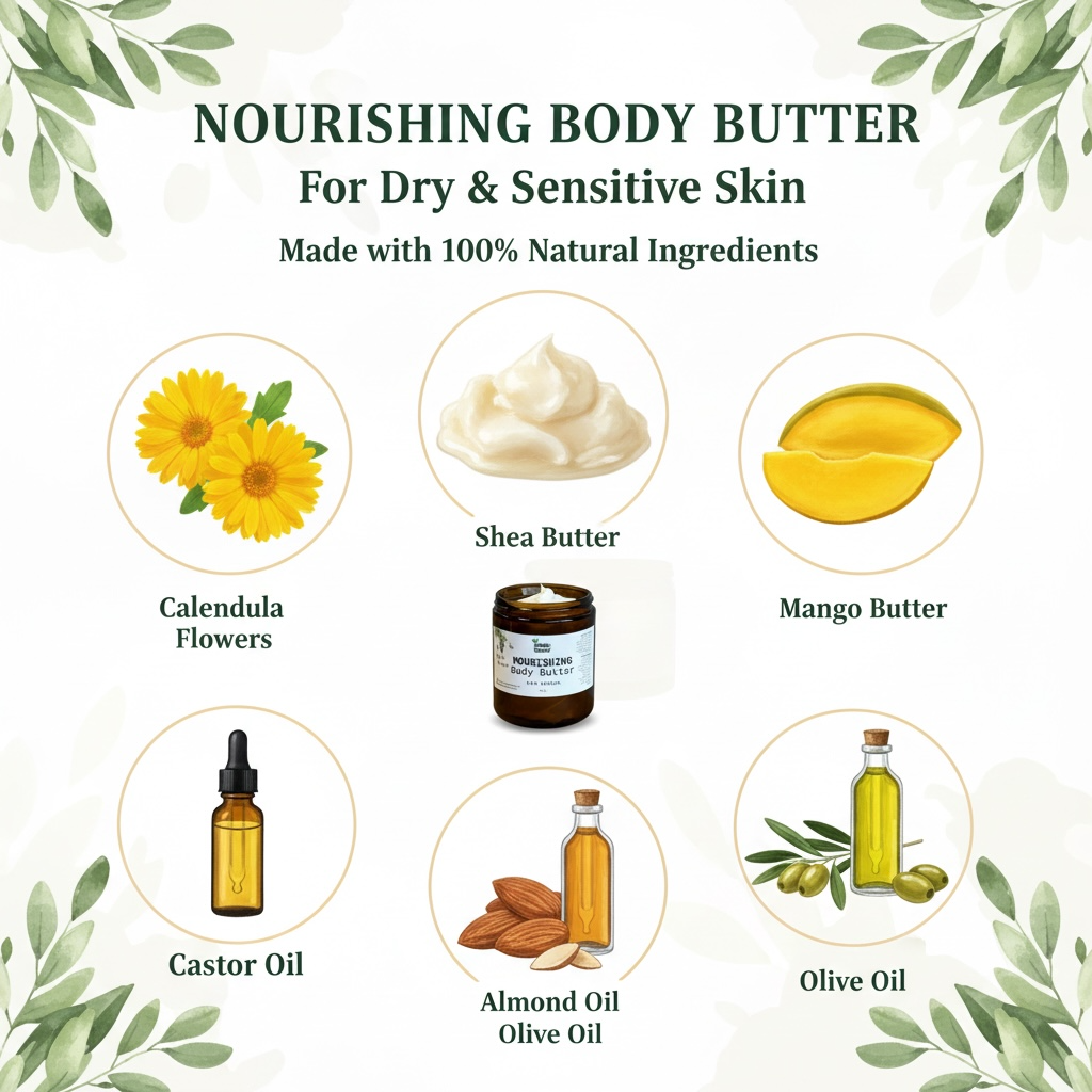 Nourishing Body Butter for Soft, Glowing Skin | Deep Hydration