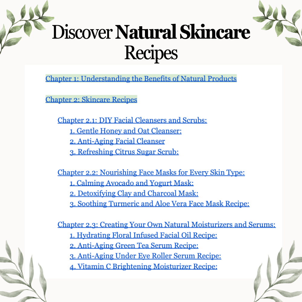 Natural DIY Recipes: Skincare, Haircare & More E-Book