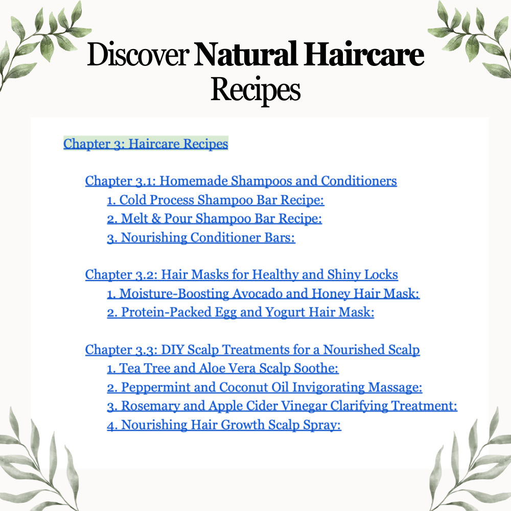 Natural DIY Recipes: Skincare, Haircare & More E-Book