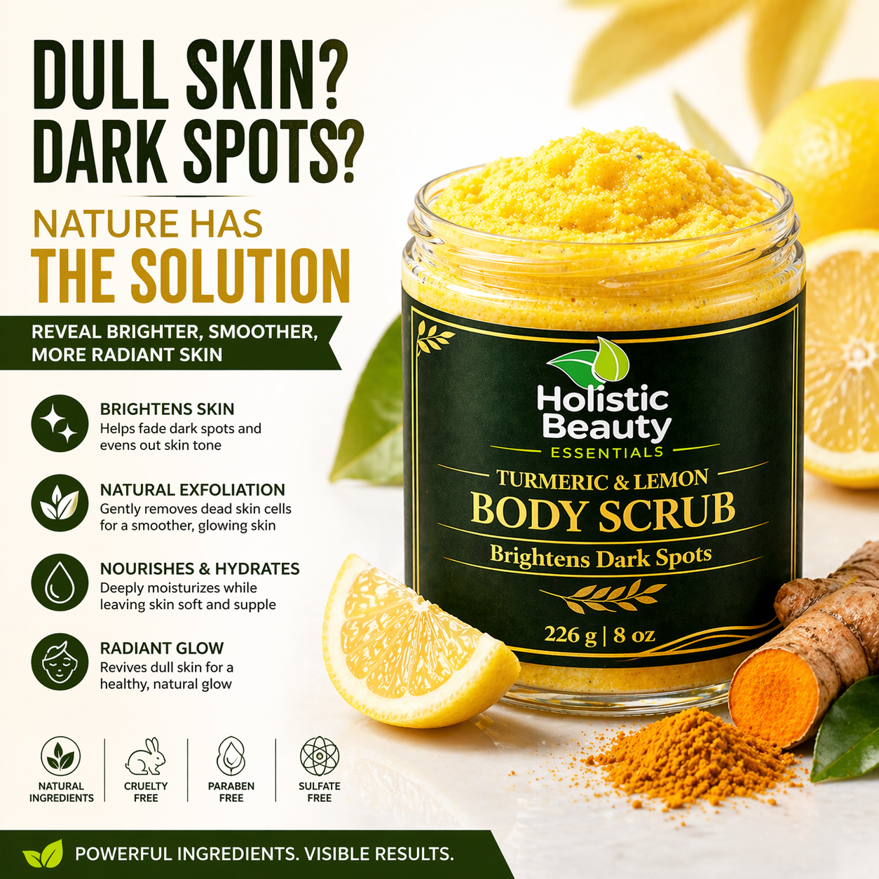 Turmeric & Lemon Brightening Scrub🍋 | Fade Dark Spots
