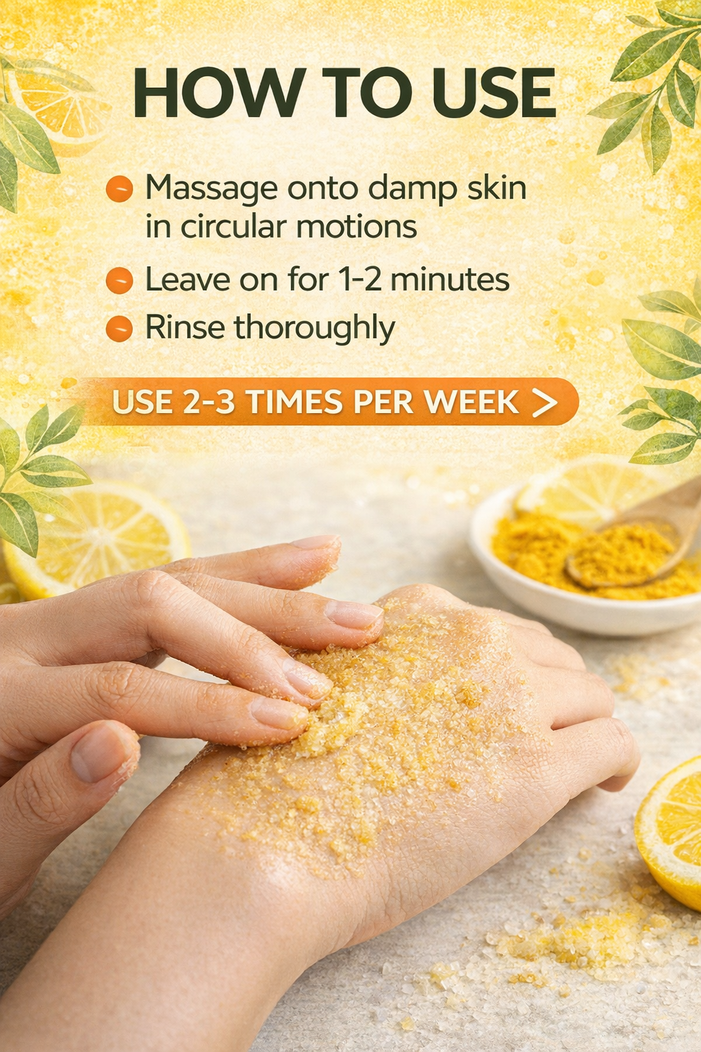 Turmeric & Lemon Brightening Scrub🍋