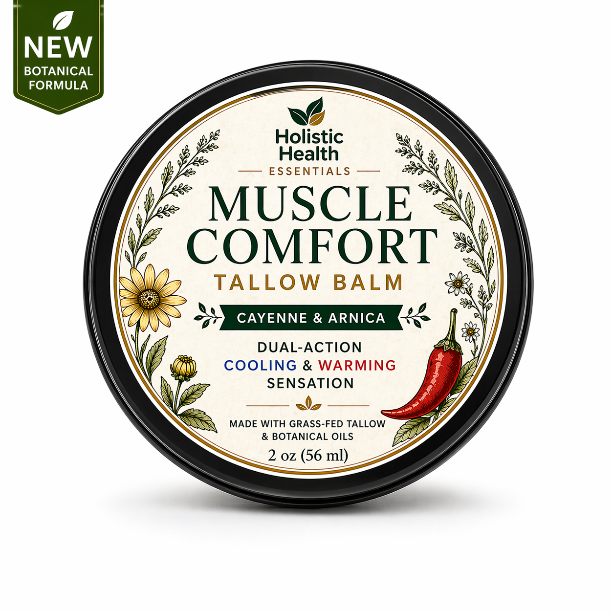 Muscle Comfort Tallow Balm – Dual-Action Cooling & Warming Balm for Daily Comfort