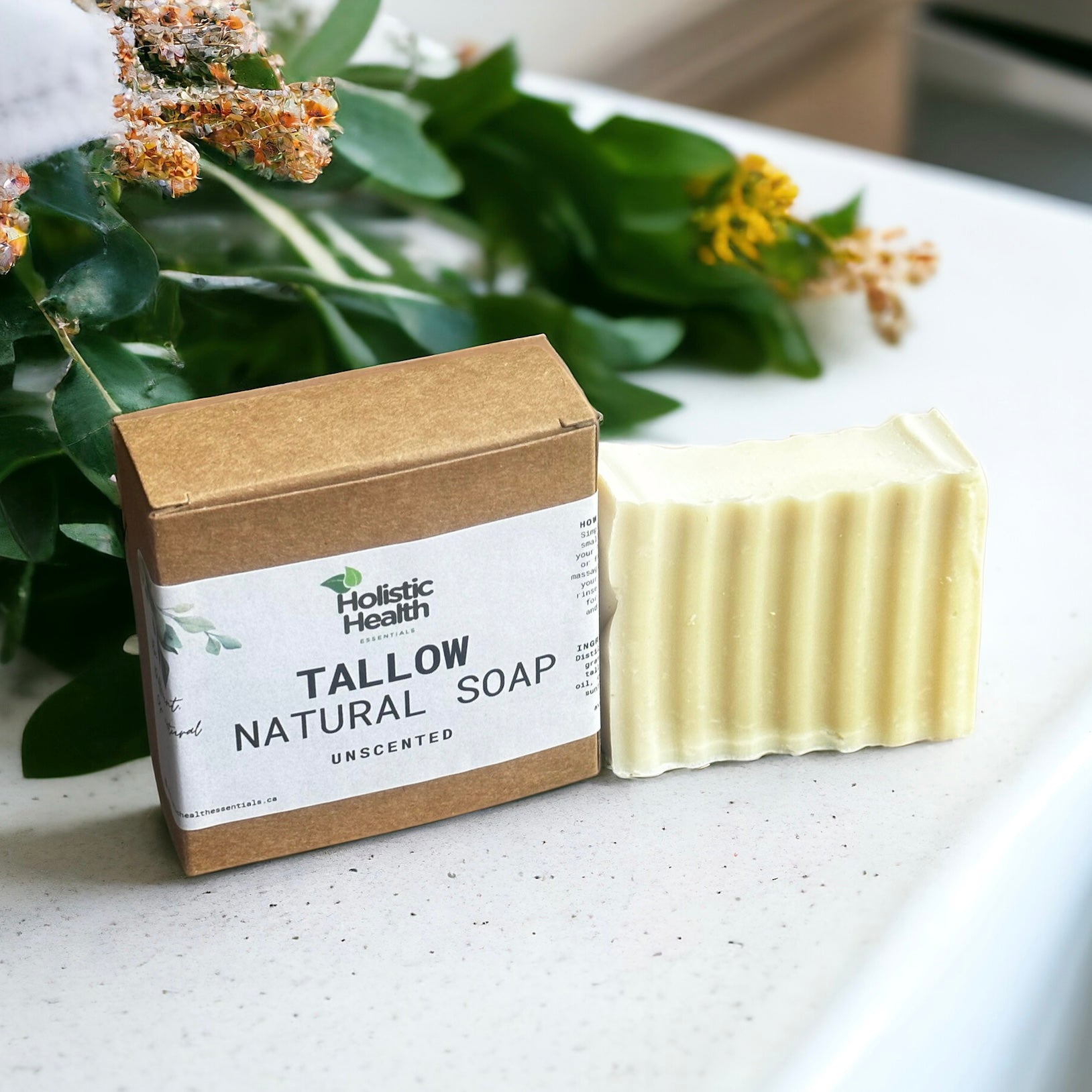 Unscented Tallow Soap | Facial & Body Bar For Sensitive Skin