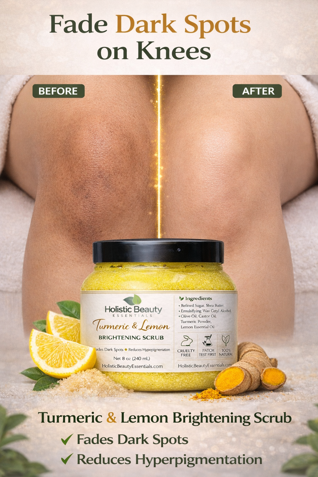 Turmeric & Lemon Brightening Scrub🍋 | Fade Dark Spots