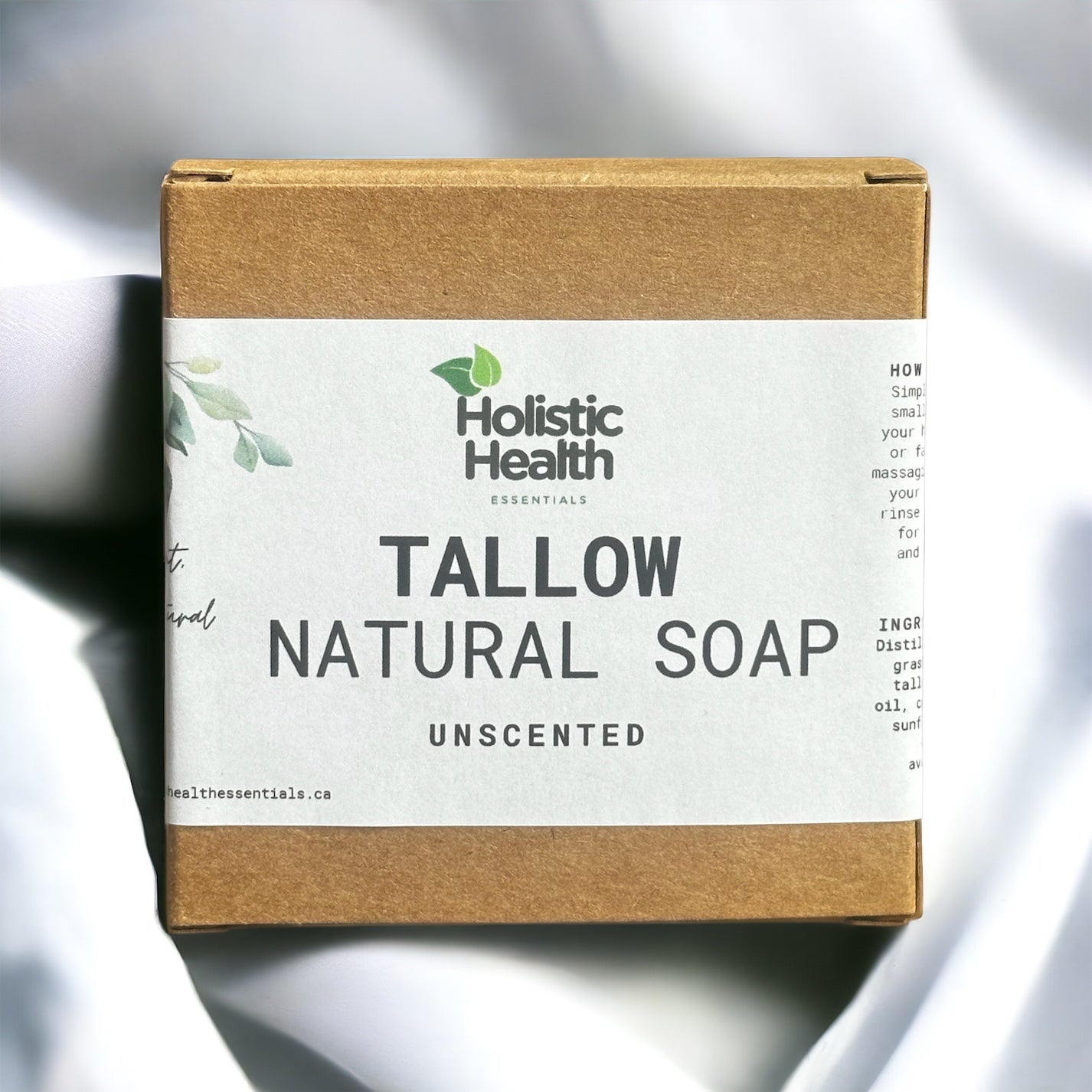 Unscented Tallow Soap | Facial & Body Bar For Sensitive Skin