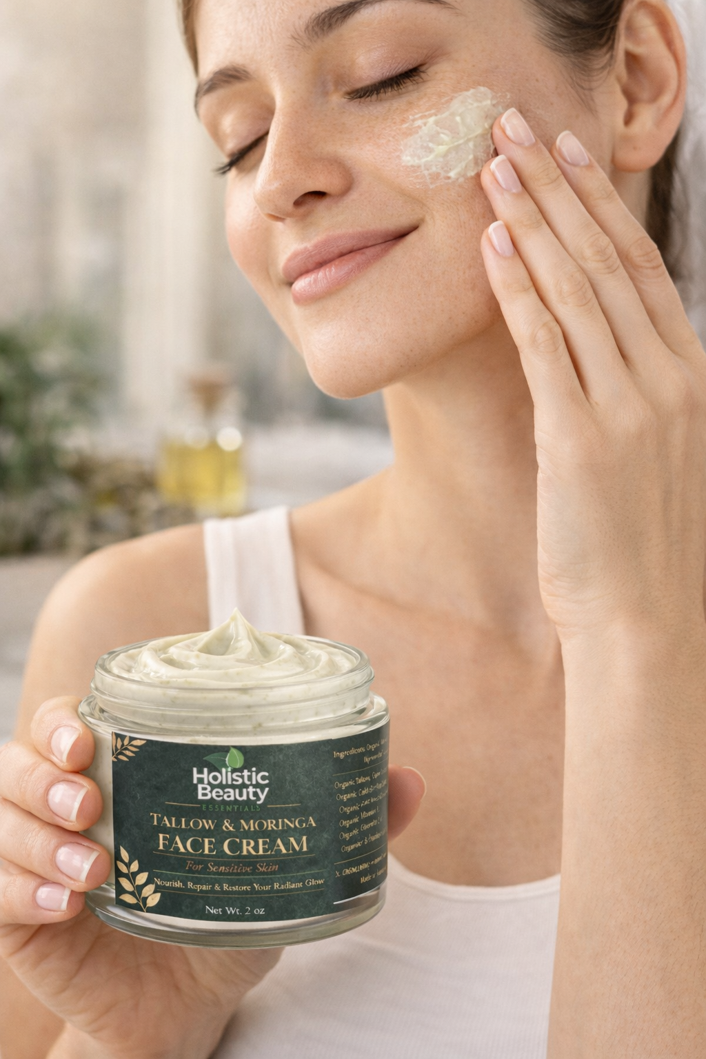Tallow Face Cream for Sensitive Skin | Natural Hydrating Moisturizer