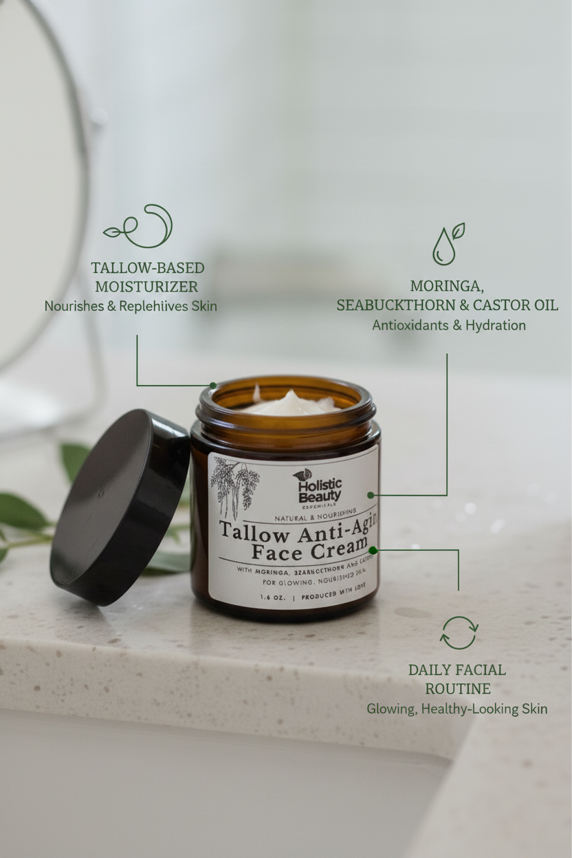 Tallow Face Cream | With Moringa + Sea buckthorn